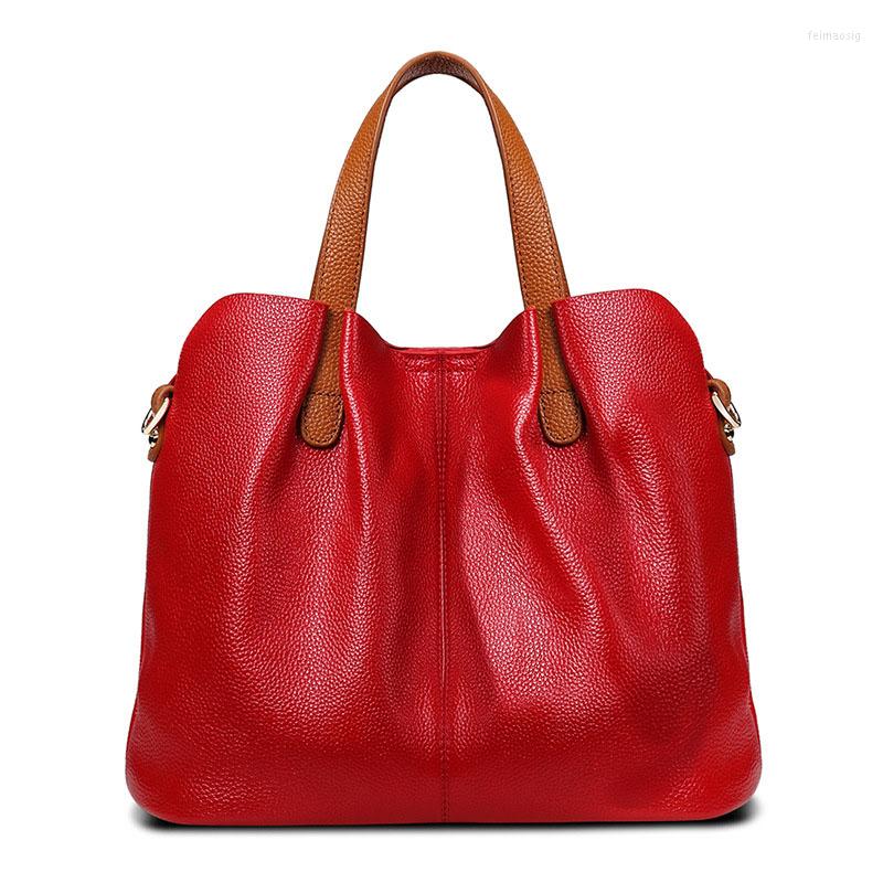 

Evening Bags Real Cow Leather Bag Soft Handbag Genuine Ladies Shoulder Hand For Women One Messenger, Black