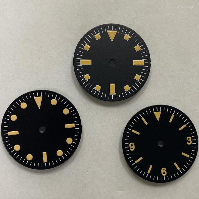 

Watch Repair Kits 28.5MM Green Luminous Dial For NH35/NH36/8215/2813 Movement Yellow Nail Accessories BP20-22