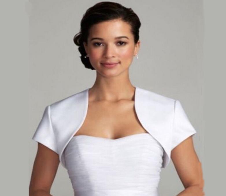 

Wedding Dress Jackets Short Sleeves Satin Bridal Shrugs Jacket Bolero Prom Party Wrap Custom Made Size2464264, Fuchsia