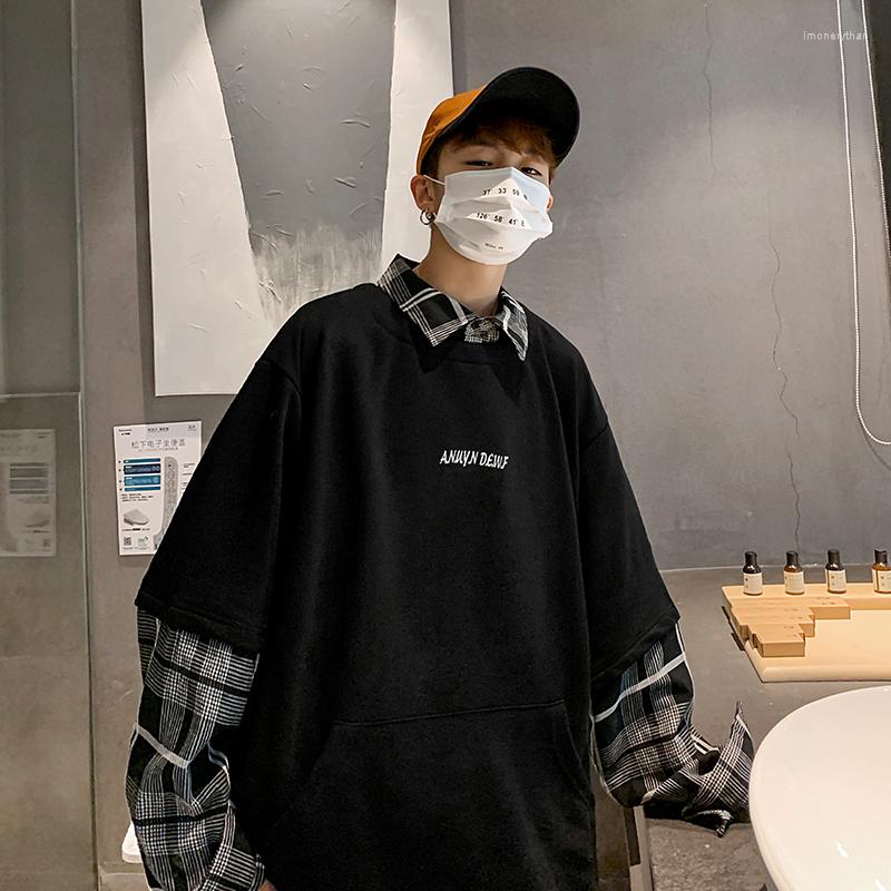 

Men's Polos Casual Loose Polo Shirts Fashion Autumn Cotton Oversize Long Sleeve Streetwear Ropa De Hombre Clothing DB60SH, Black
