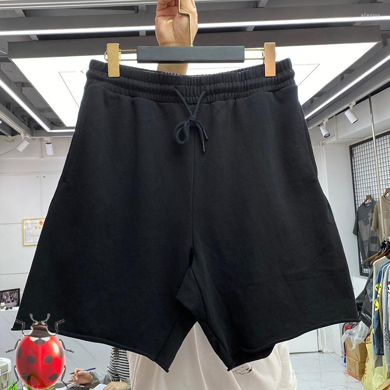 

Men' Shorts Men Women Solid Color Drawstring Burrs Breeches