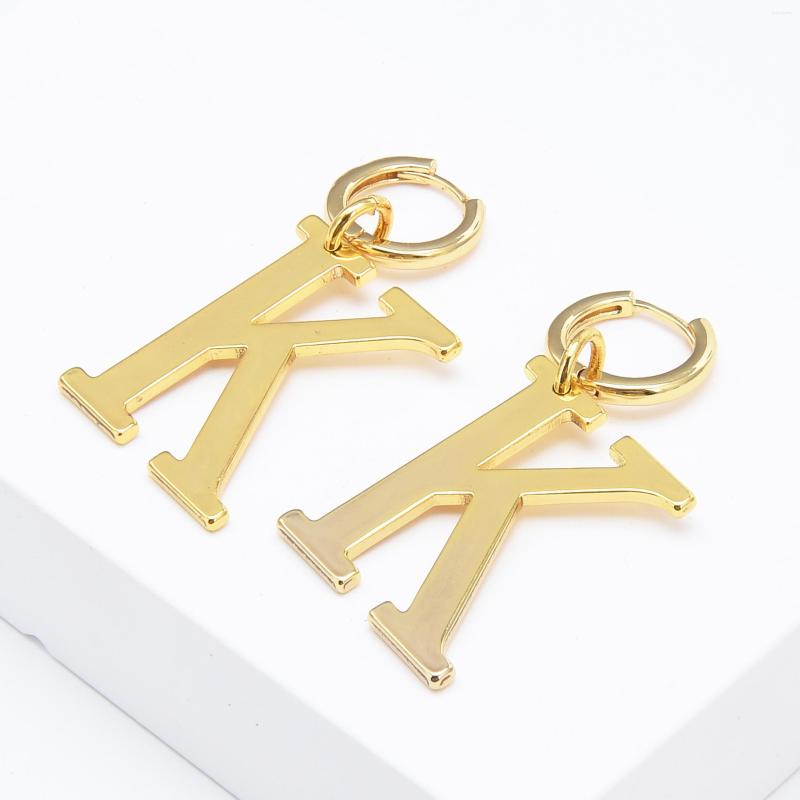 

Dangle Earrings 2022 High Quality Letter Drop For Women Trendy Elegant Korean Minimalist Gold Silver Color Initial Gifts
