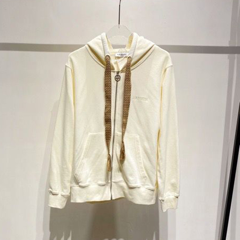 

High Street Fashion Flower Printing Hoodies 2023 Autumn Winter Hip Hop Sweatshirts, Beige