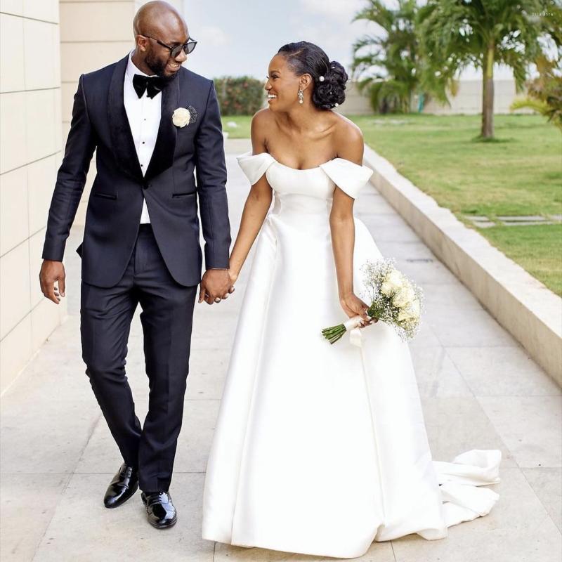 

Men's Suits Navy Blue Wedding Groom Formal Men Slim Fit 2 Piece Set/Velvet Shawl Collar Classic Man Blazer Pant Custom Made, Picture shown