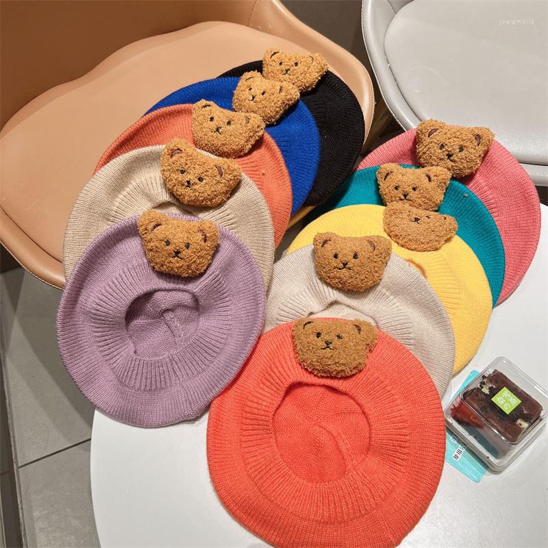 

Berets Caps Hats For Women Hat Beret Cap Baby Kids Girls Small 50cm Beanie Autumn Winter Casual Gorras Hombre, Yellow