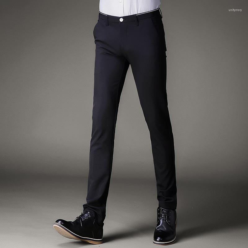 

Men's Suits Spring Suit Pants Men Fashion Dress Casual Business Wedding Mens Smart Trousers Slim Fit Formal For, Black