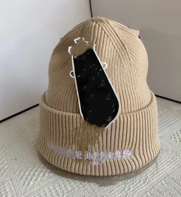 

Autumn Warm Hat Fashion Cross English Letters Men and Women Color Matching Knitted Woolen Cap, Aspic