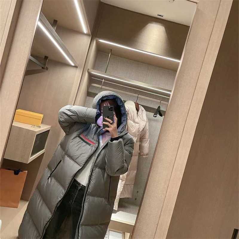 

p 22 Autumn and Winter Jackets New Leisure Letter Hooded White Duck Down Jacket High Quality Standard Medium Long Coat Parkas, Black11