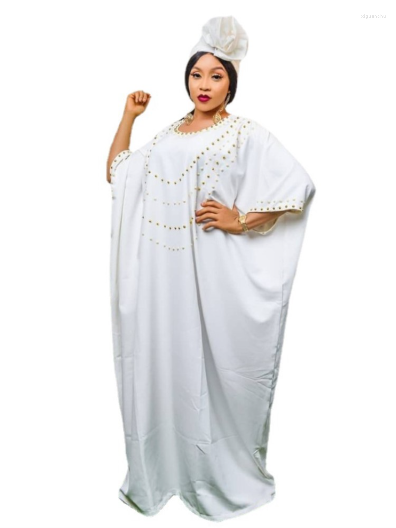 

Ethnic Clothing African Maxi Dress Women Batwing Sleeve Loose Boubou Africa Fashion Solid Streetwear Bazin Riche Dashiki
