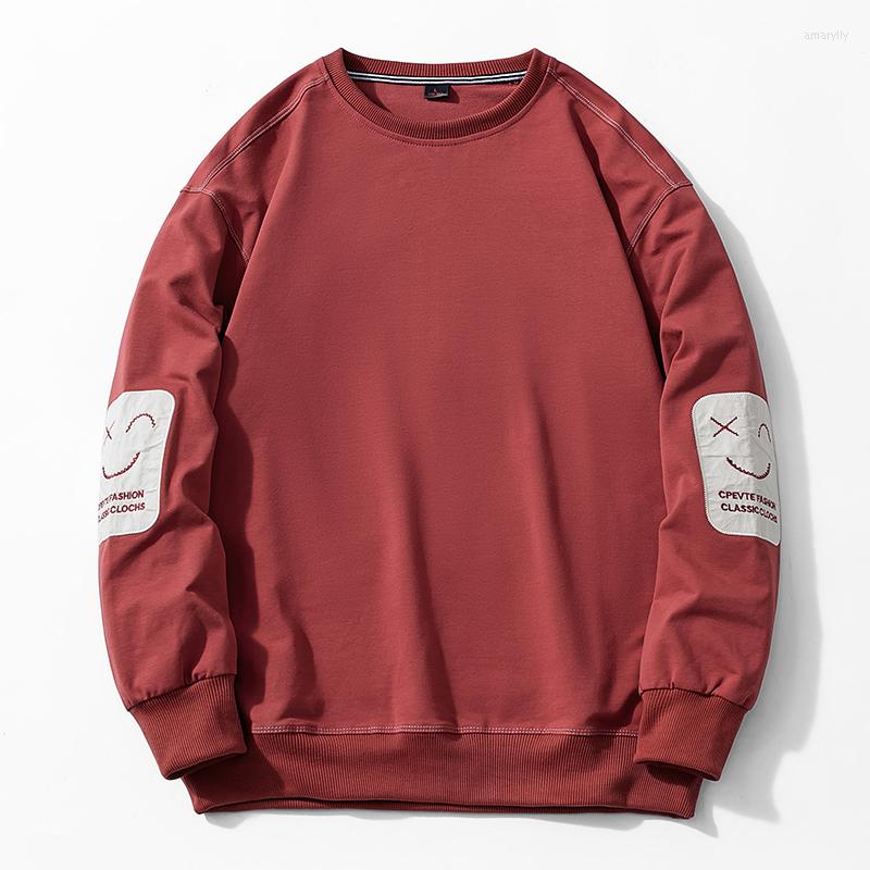 

Men's Hoodies 2022 Round Neck Korean Patchwork Fleece Sweatshirts Streetwear Mens Hip Hop Casual Pullover Male Tops, Blue