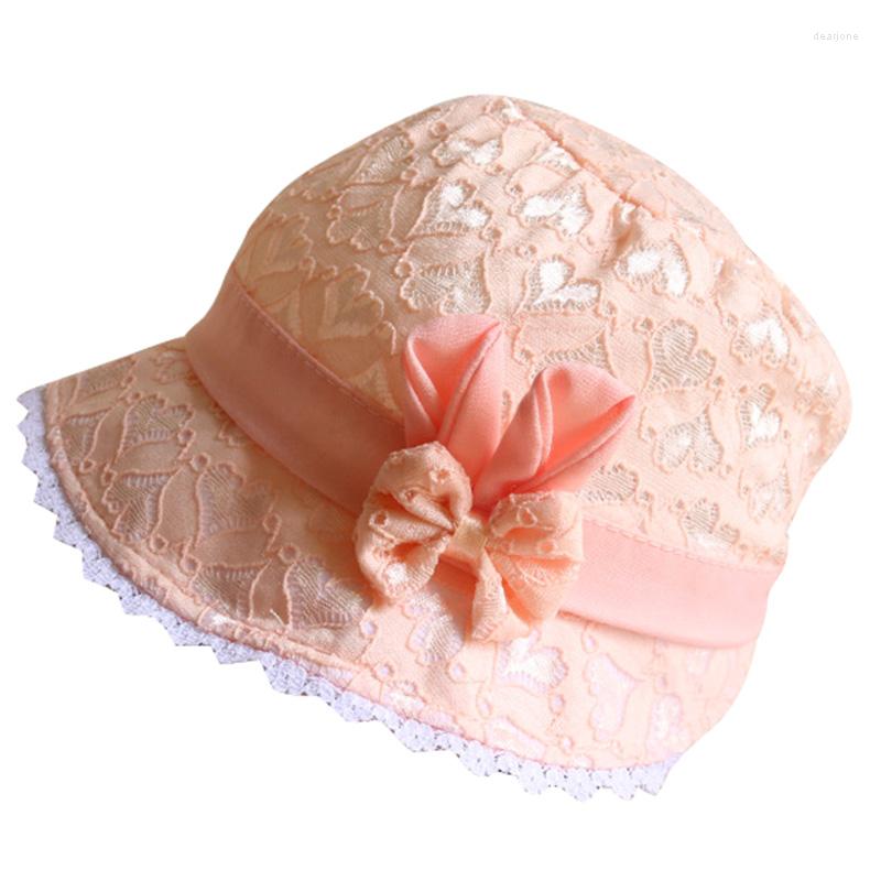 

Hair Accessories Girl Bucket Hat Cap For 3-12 Months Baby Girls Chiffon Bow Knot Style Kids Toddler Go Fishing Hats Floppy Chapeau, Orange