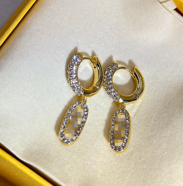 

INS New in luxury fine jewelry earrings for womens pendant k Gold Heart Necklace with Engraved Beads jewelry case