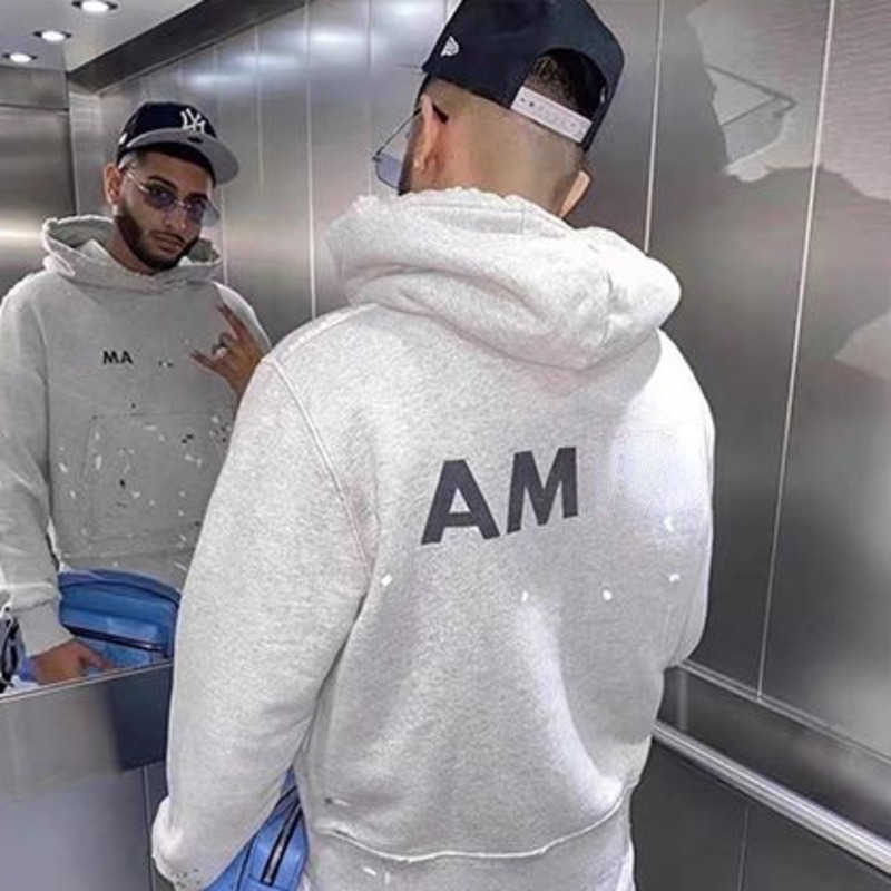 

Sportswear designer mens tracksuits am hoodie sweater sweatpants 2-piece set loose sports suit men women casual sweatshirts, Gray pants-usa size