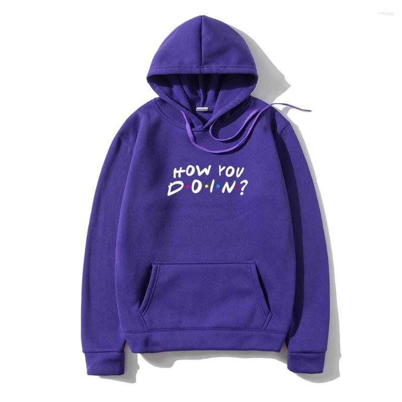 

Men' Hoodies FRIENDS Printed Sweatshirt Men Casual How You Doin Hoodie Sweatshirts Fashion Streetwear Pullover Clothes Drop, Black solid