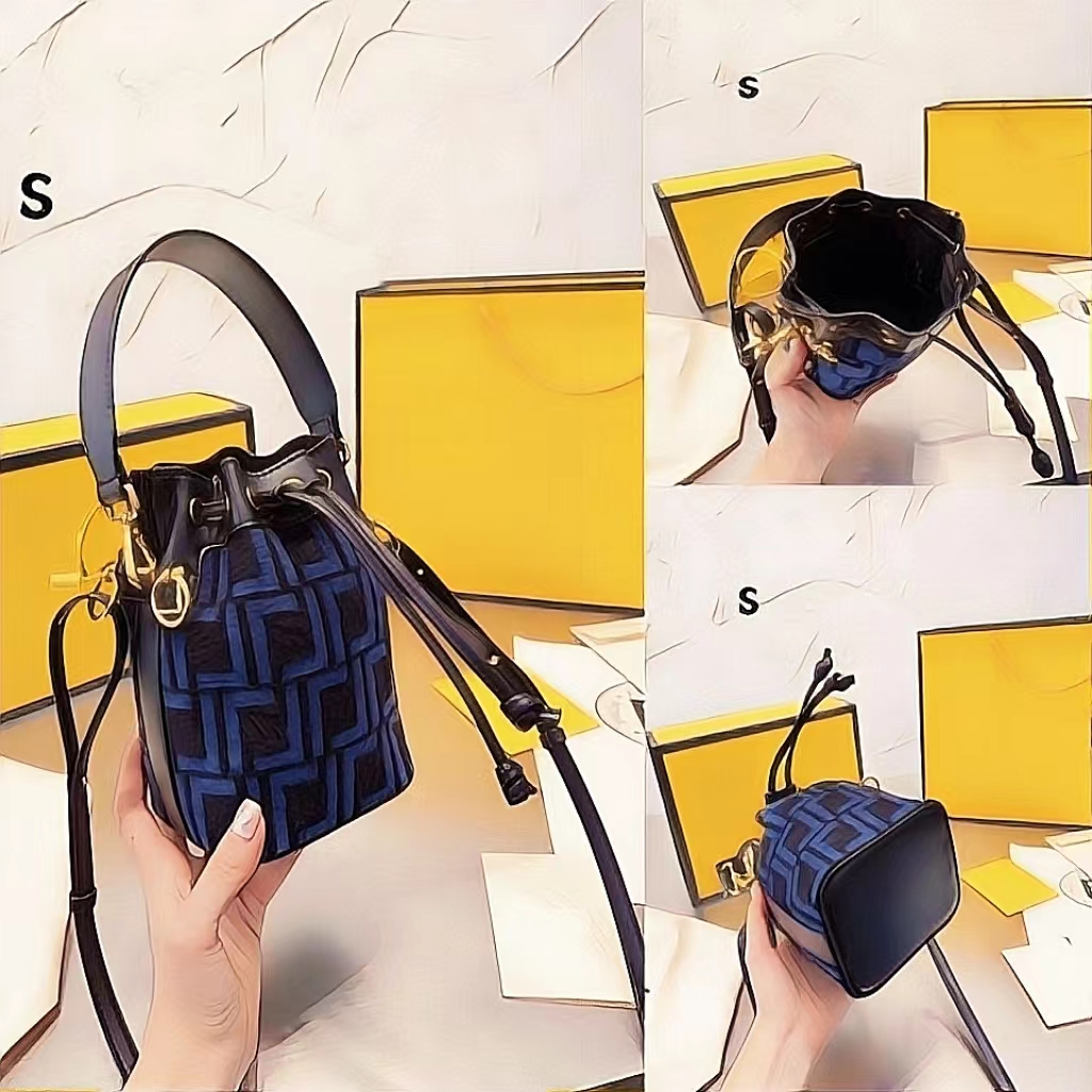 

Mon Tresor Designer Bucket Bags Luxury Shoulder Women Leather Handbag Removable Shoulders Strap Handbags Bag 003