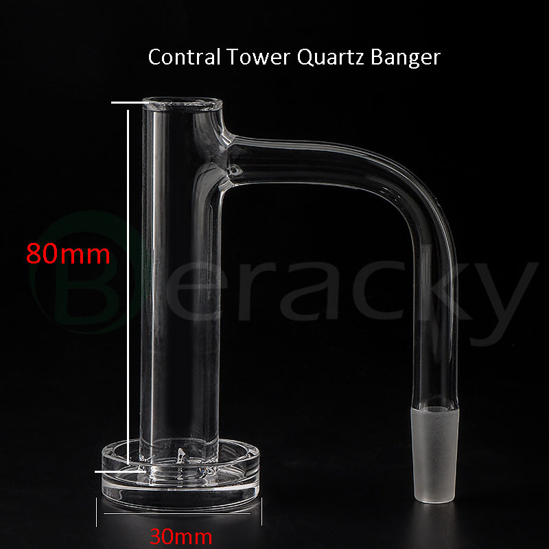 

Fully Weld Smoking Accessories Beveled Edge Contral Tower Quartz Banger 80mm Height Bucket Seamless Welded Quartz Nails For Dab Rig Glass Water Bong Pipes