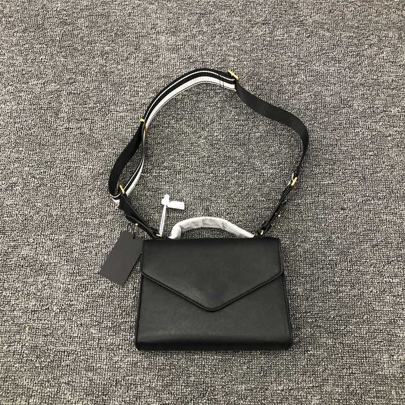 

Shoulder Bags 2022 new p brand portable messenger bag wide shoulder belt Single Messenger Bag fashionable and versatile women's, Black