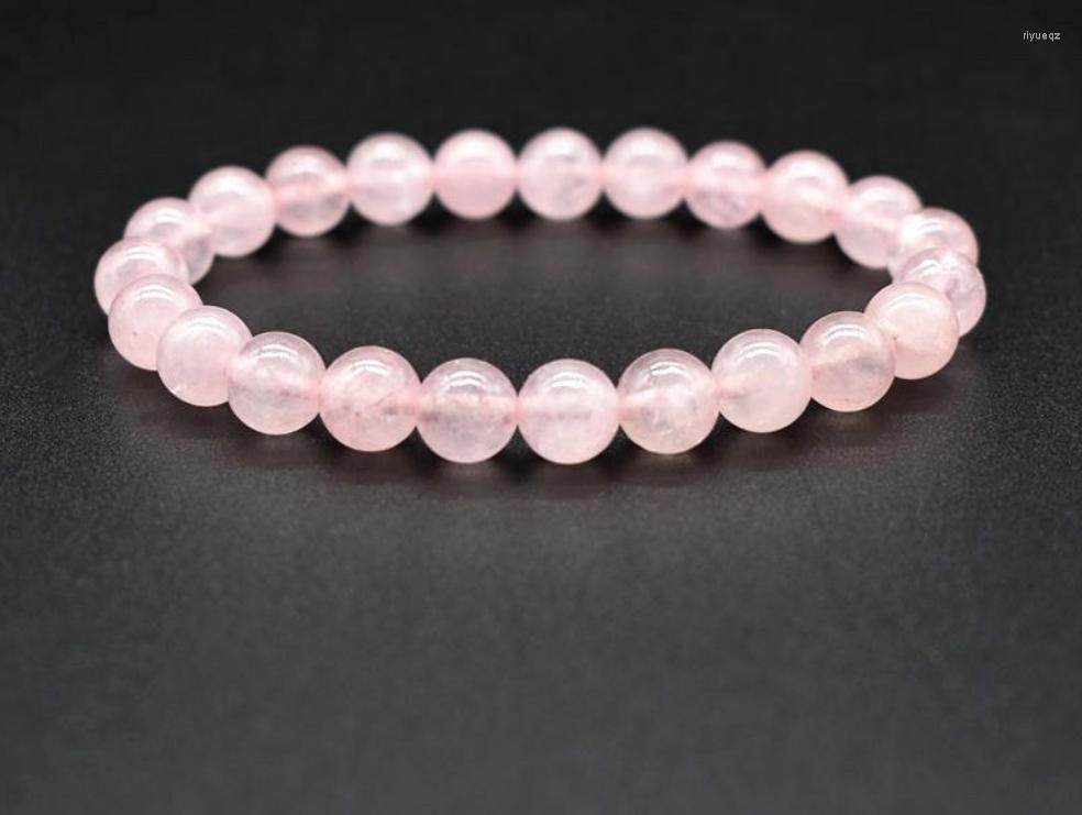 

Strand Natural Pink Crystal 8mm Stretch Bracelet Ladies Elegant Jewelry