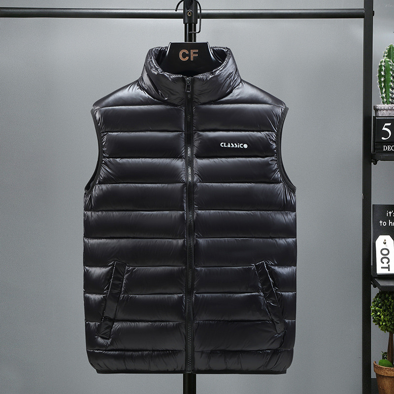 

Men's Vests 3679 Winter Vest Men Outerwear Plus Size 6XL Slim Warm Vest Waistcoat For Men Stand Collar Sleeveless Jacket Thick Solid Color 221202, Blue