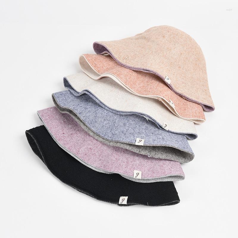 

Berets Wide Brim Spring Summer Hat For Women Knitting Double-sided Wear Bucket Flat Top Foldable Sun Beach Protection, Beige