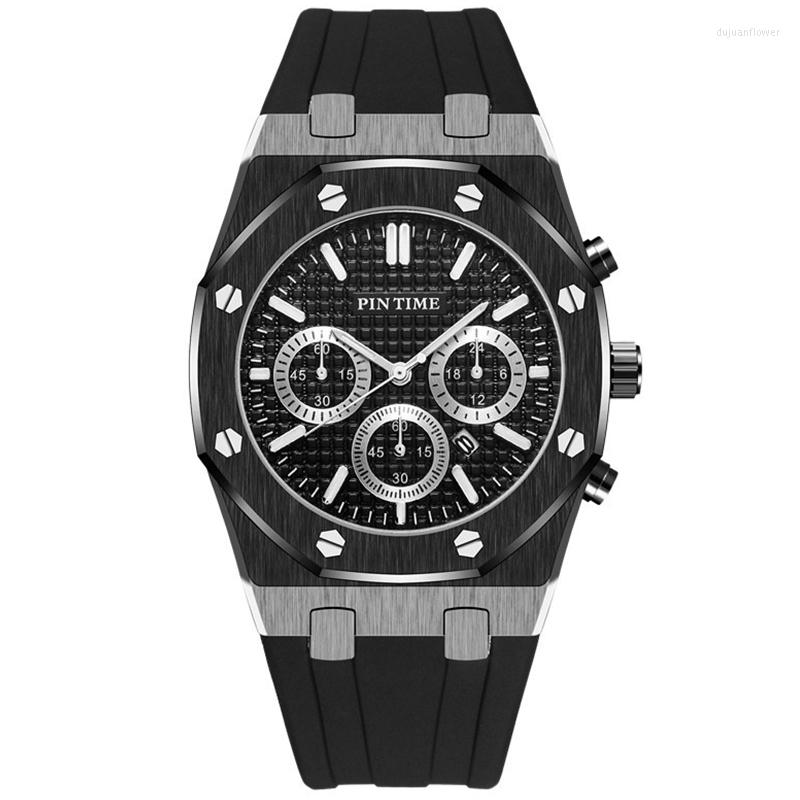 

Wristwatches Automatic Mechanical Watch Men's Fashion Trend Tourbillon Luminous Waterproof Clock, Brown