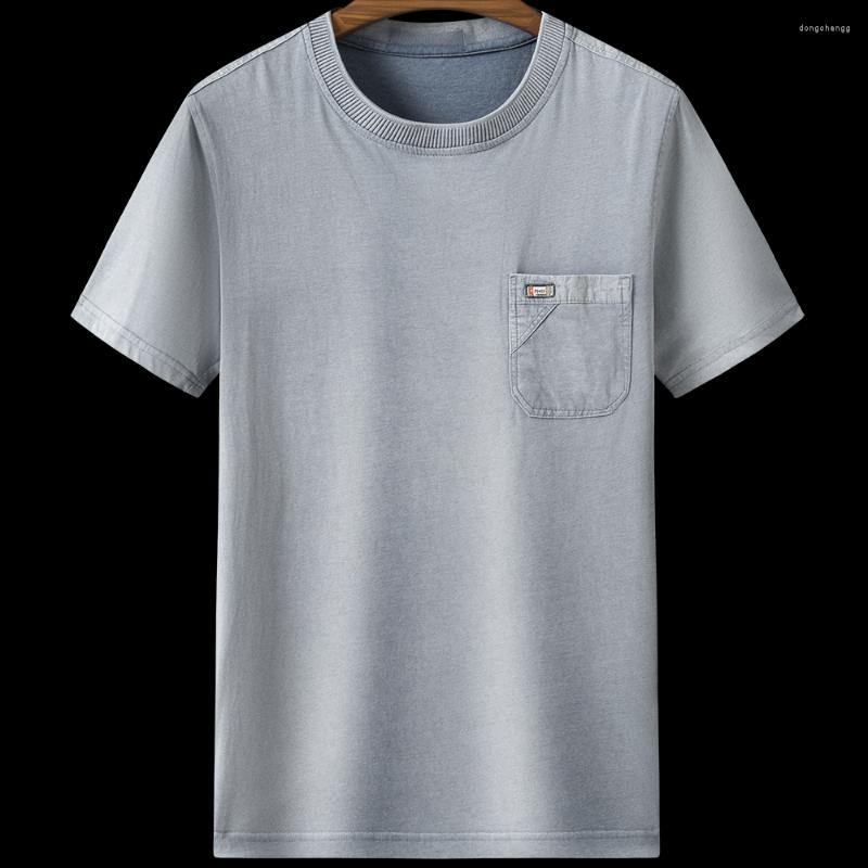 

Men's T Shirts 2022 Brand Big Pocket Short Sleeve Shirt Men Tshirt Summer Men's Clothing O-neck T-shirt Streetwear Tee Solid, Gray