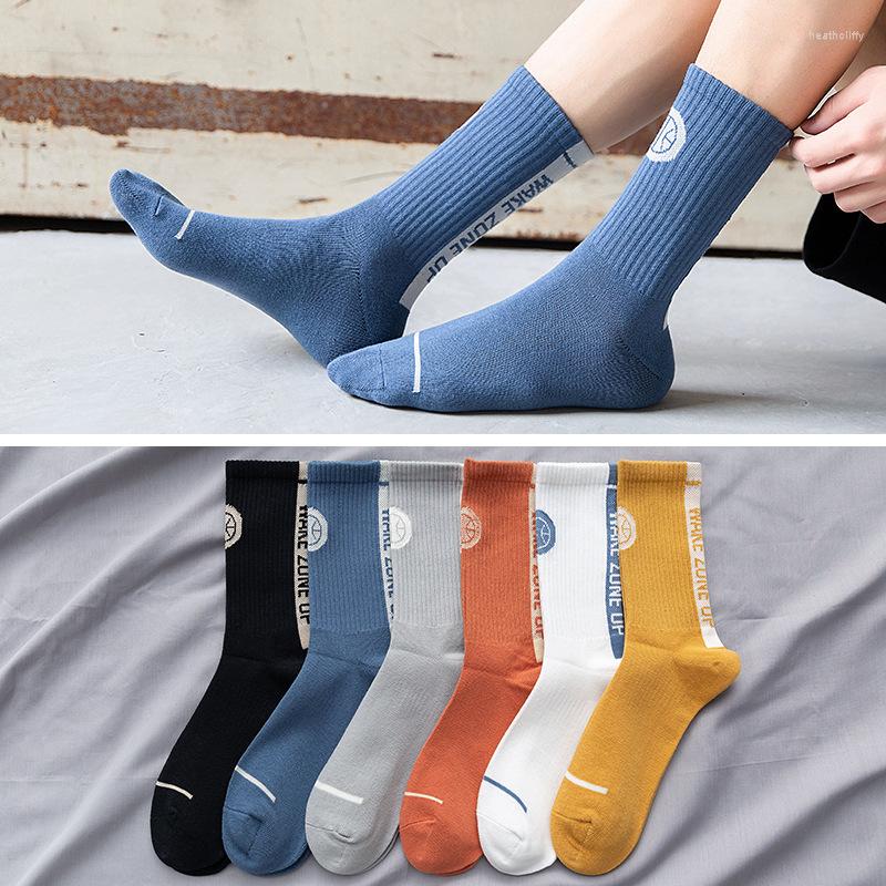 

Men's Socks 10 Pieces 5 Pairs Men Autumn Winter Street Fashion Basketball Thin Hose Breathable, Multi