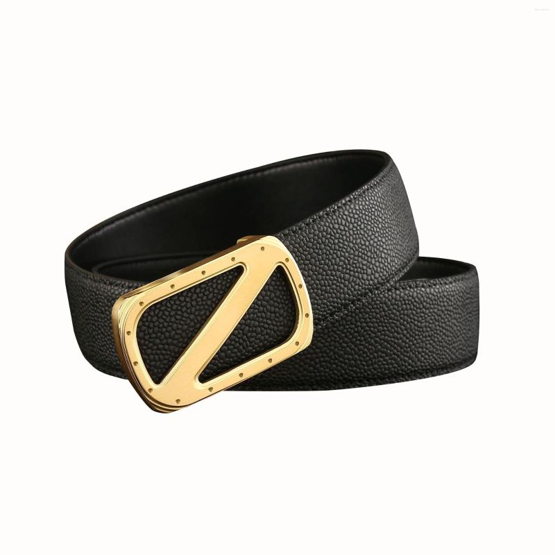 

Belts High Quality Men Belt Creative Male Cowskin Genuine Leather Boys Waist Man For Width About 3.8cm 000022, Black