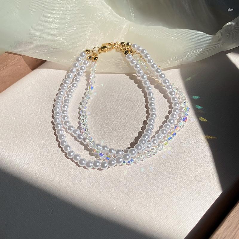 

Charm Bracelets Korea Design Fashion French Retro Pearl Winding Bracelet Temperament Personality For Women