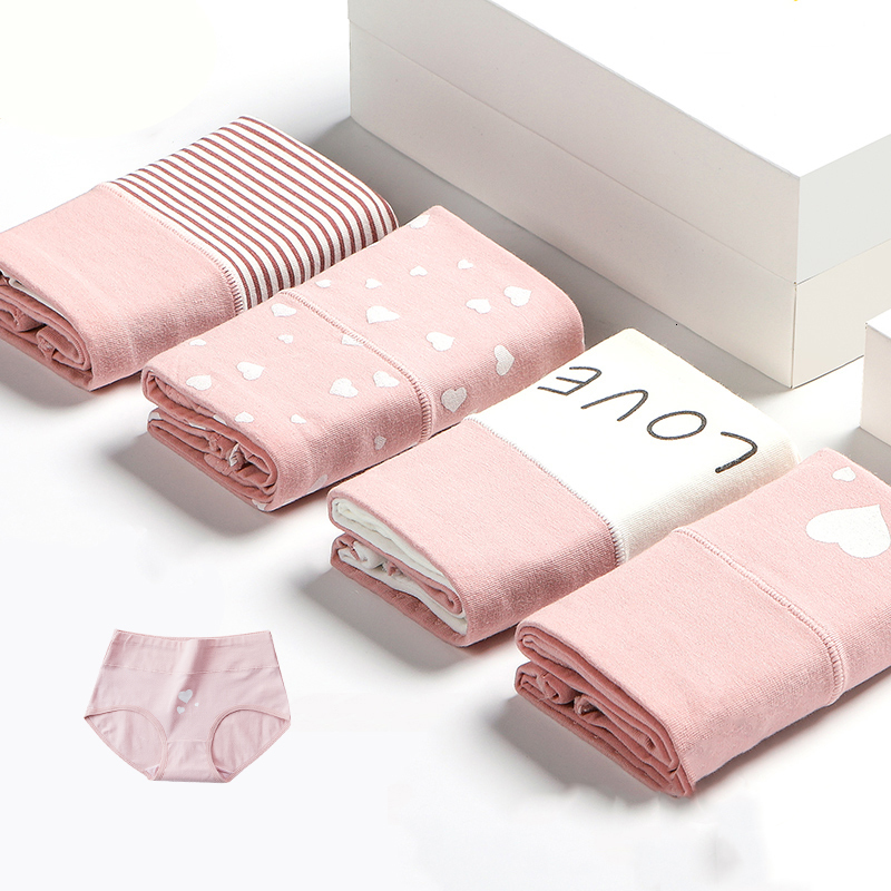 

Women's Panties 4PcsSet Panties Women Cotton High Waist Slimming Underwear Girls Seamless Briefs Sexy Female Breathable Lingerie Plus Size 5XL 221202, 6134