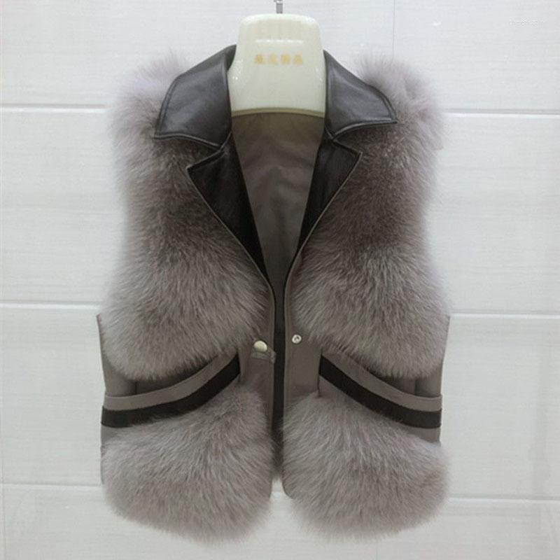 

Women' Fur Parkas Women' Outdoors Short Coats Jackets Vests 2022 Faux Imitation Hair Splicing V-Neck Cardigan Fashion Waistcoat, Black