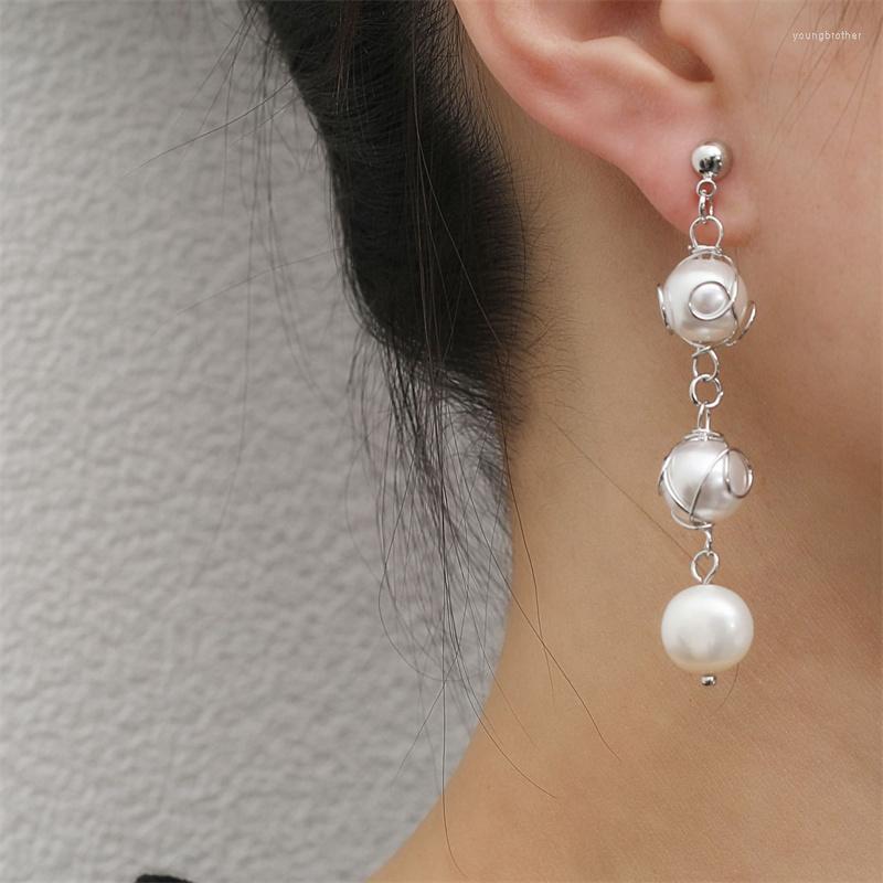 

Stud Earrings Pearl Beading Circle Pendant Vintage Natural Set For Women Brincos 2022 Trend Female Luxury Jewelry Gift