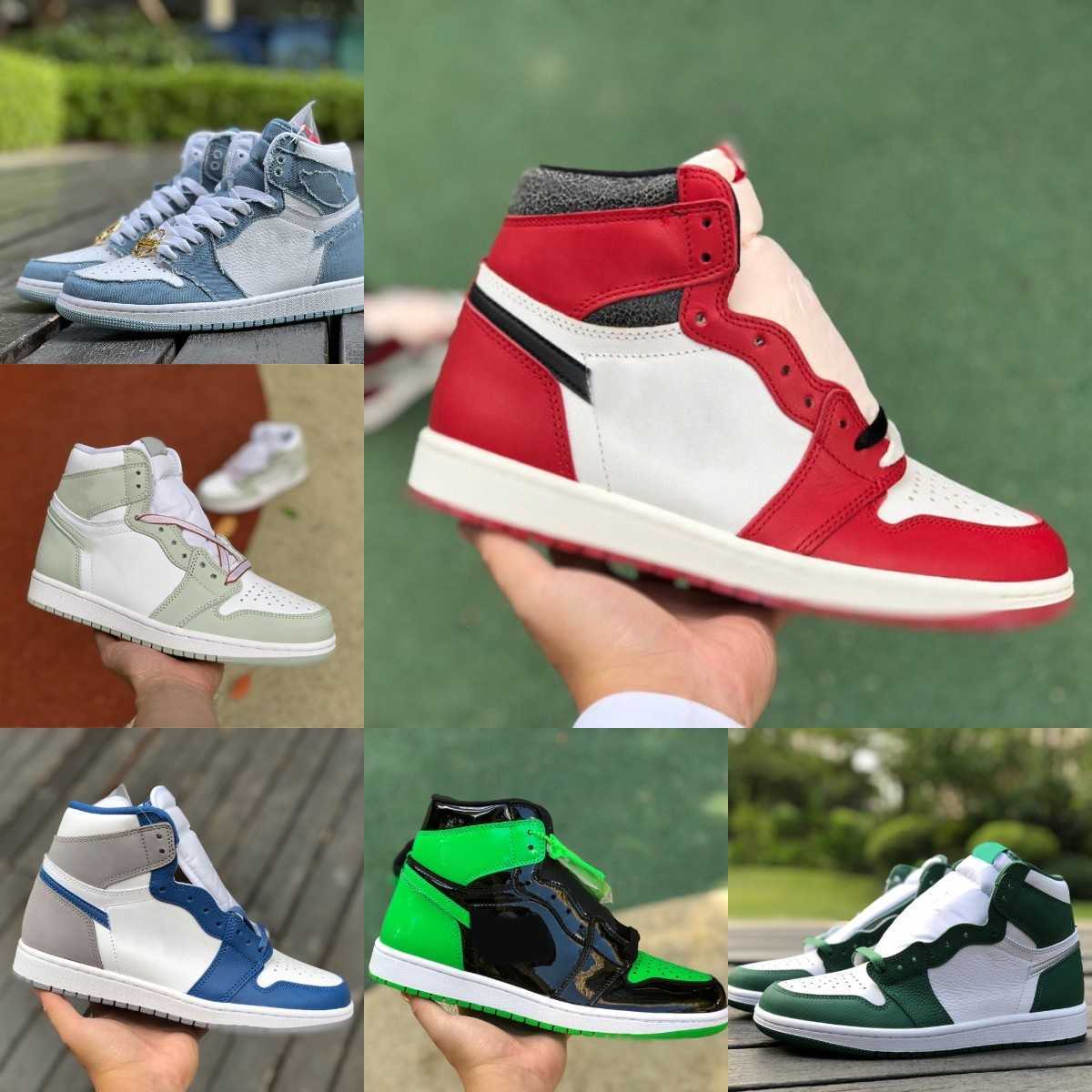 

Chicago Lost Found Jumpman 1 1s Basketball Shoes True Turbo Blue Pine Green Gorge Denim Visionaire Seafoam Haze Hyper Royal Bio Hack TWIST, Ts brown