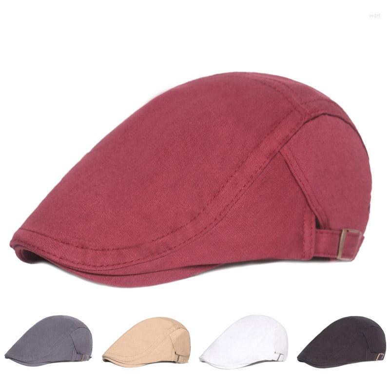 

Berets 2022 Wholesale Fashion Cap Sboy Beret Hat Autumn And Winter Hats For Women Men British Style Unisex Vintage Caps, White