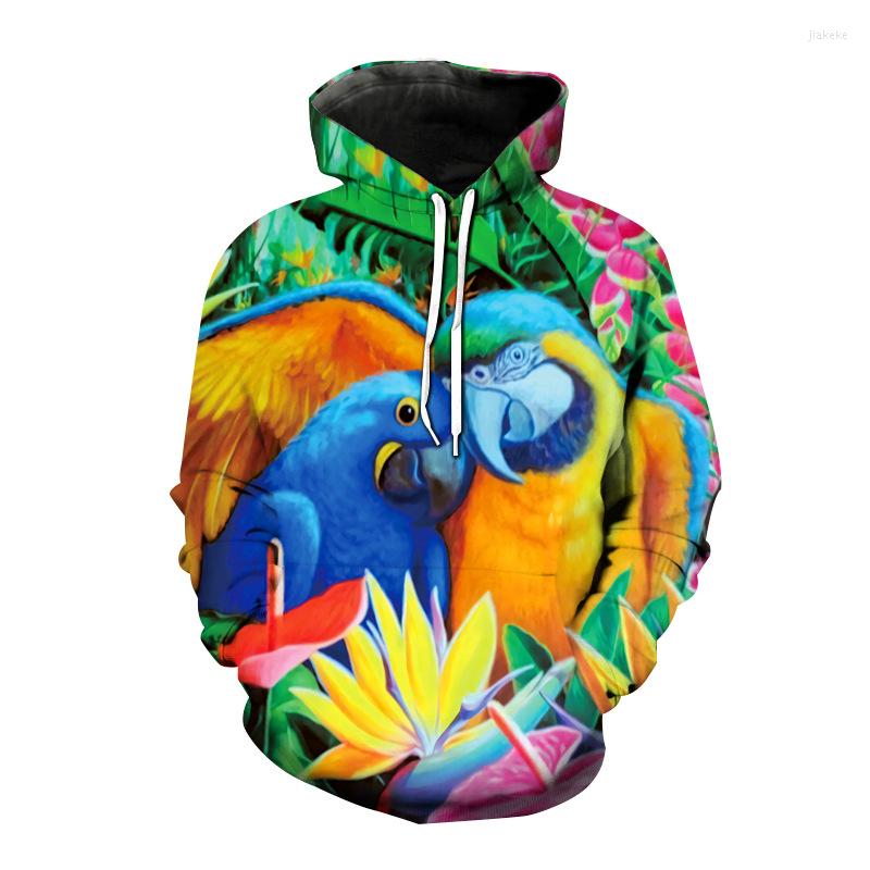 

Men' Hoodies Parrot Printed 2022 Spring Men Women High Street Gorgeous Sweatshirts Fashion Chic Streetwear Pullovers Top, 11