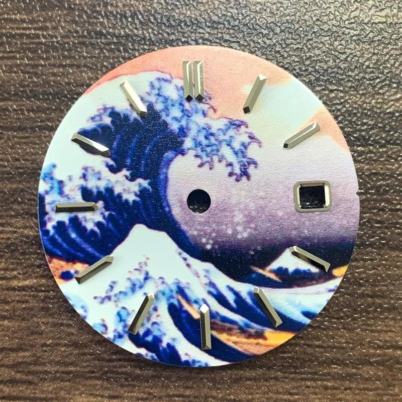 

Watch Repair Kits Accessories 28.5mm Non-luminous Surfing Dial Is Suitable For Assembly 2813 8215 2824 Automatic Movement
