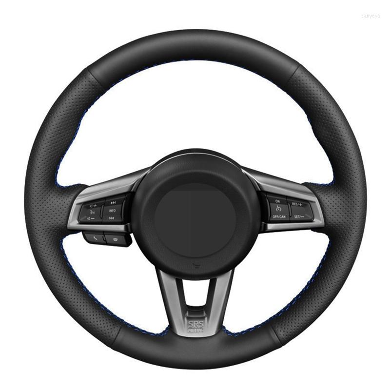 

Steering Wheel Covers Car Cover Hand-stitched DIY Soft Black PU Artificial Leather For MX5 MX-5 2022