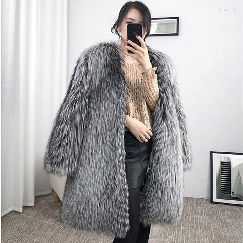 

Women' Fur 2022 Winter Coat Women' Mid-length Faux Mink Over The Knee