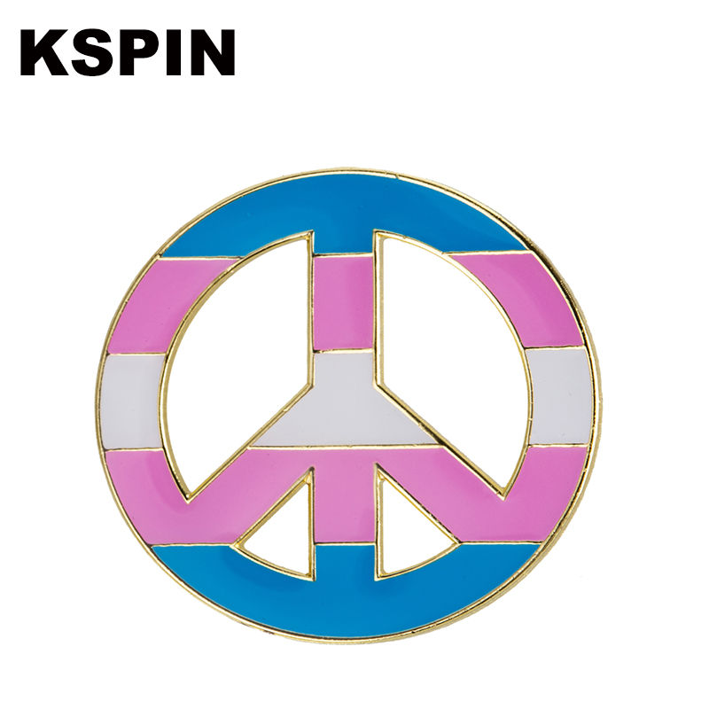 

Transgender Shape Flag Lapel Pin Flag badge Brooch Pins Badges 10Pcs a Lot