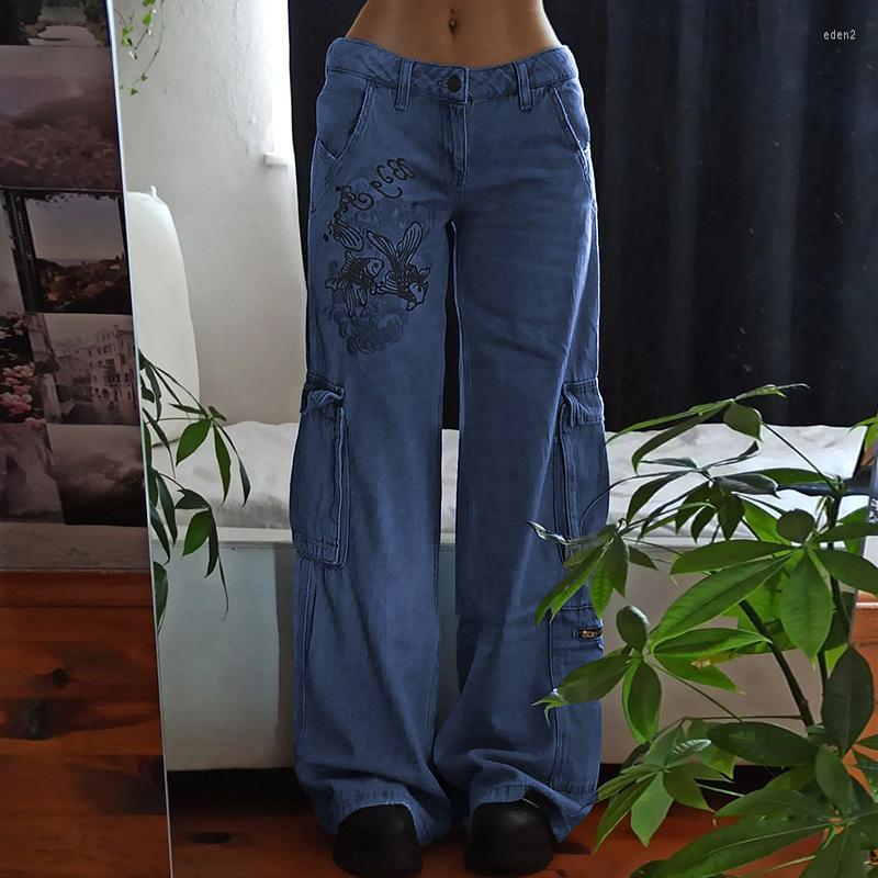 

Women' Jeans Pants Harajuku Women Clothing Cargo Pantalones Korean Fashion Ropa Mujer De Sweatpants, Blue