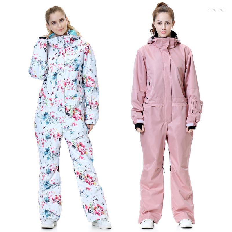 

Skiing Jackets Winter Ski Suit Women One Piece Windproof Waterproof Sport Female Snowboarding Jumpsuit Outdoor Snow Clothing Men, Picture shown