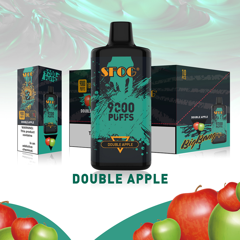

disposable vape SFOG big bang 9000 puffs e cigarette prefilled 18ml pod mesh coil vape disposable box vapes 12 flavors puff 9k ecig airflow adjustable vapor puff 9000