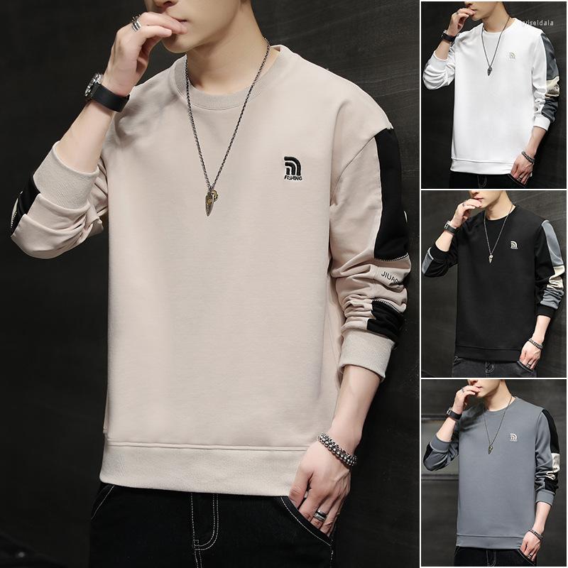 

Men's T Shirts Autumn All-round Long Sleeve Sanitary Clothes Tide Big Pullover Youth Relaxed Casual Men Shirt, 13