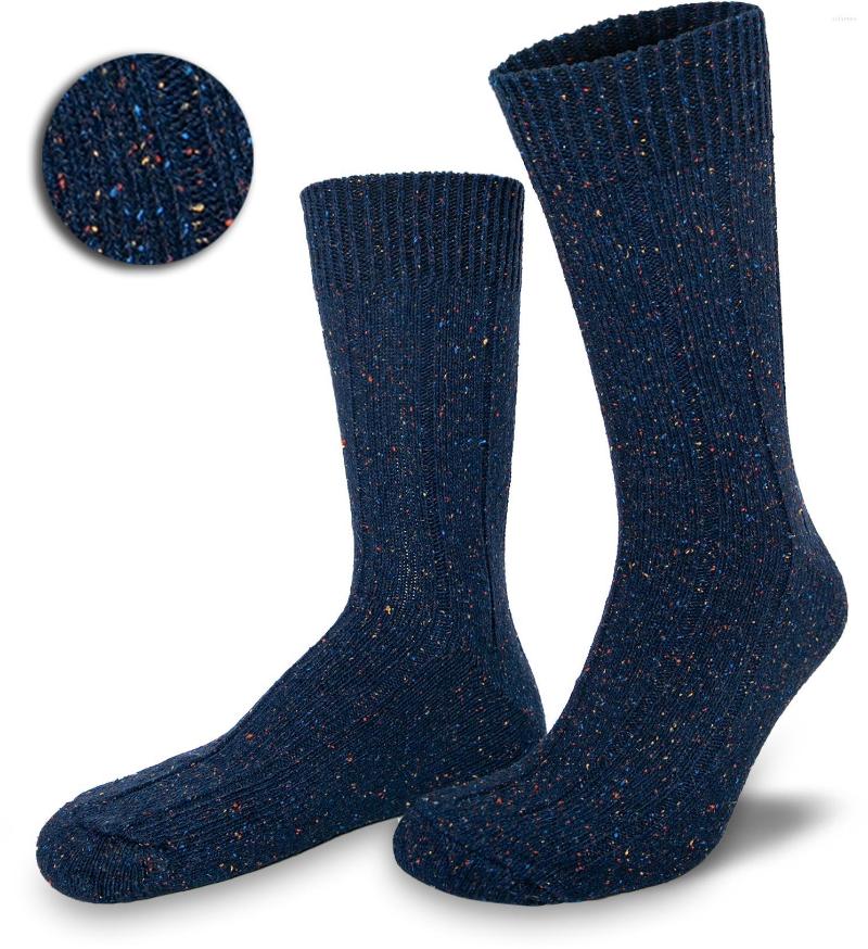 

Men's Socks Wool Men 'S Navy Blue Color Dotted Nopeli Ektra Thick, Dark blue