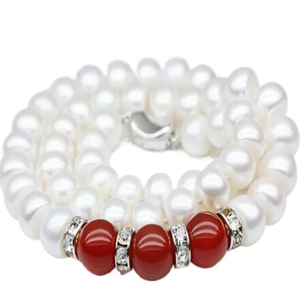 

fashion Women's jewelry real freshwater 8-9mm pearl choker statement necklace