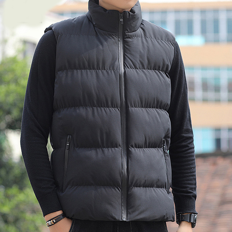 

Men's Vests Autumn Men Casual Warm Zipper Casual Vest Solid Colors Sleeveless Jacket Fashion Waistcoats USA Size XSL 221202, Gray