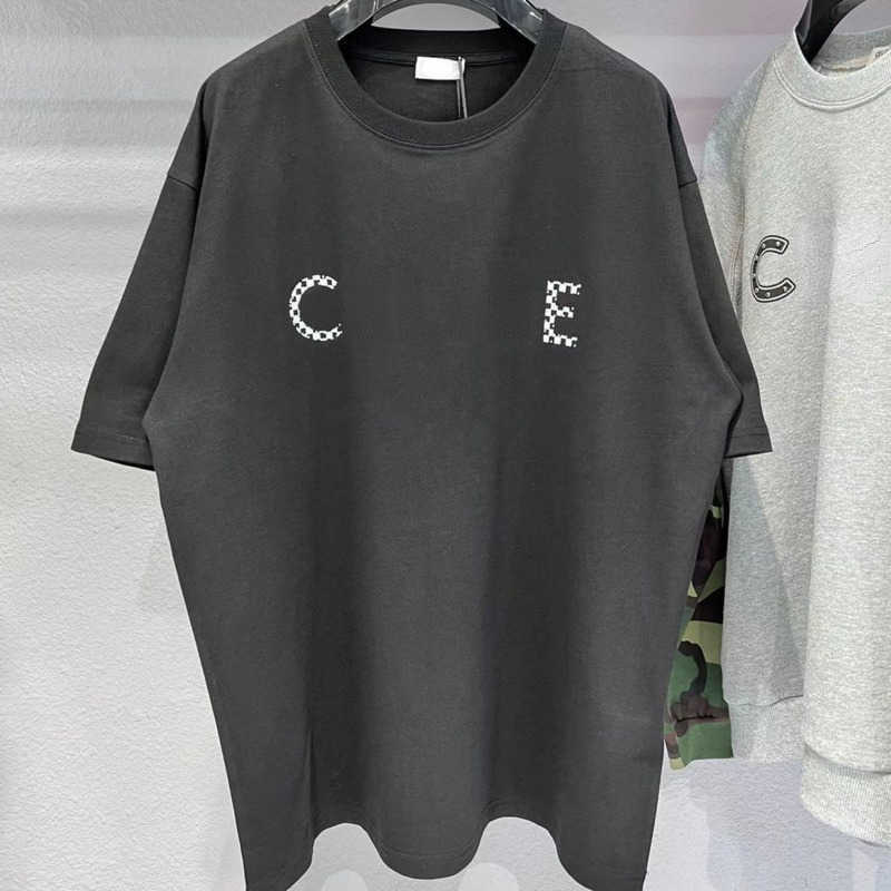 

Designer t shirt Mens ce sweatshirt Letter stitching short sleeve tshirt Beaded pullover Men women loose breathable usa size, White-usa size