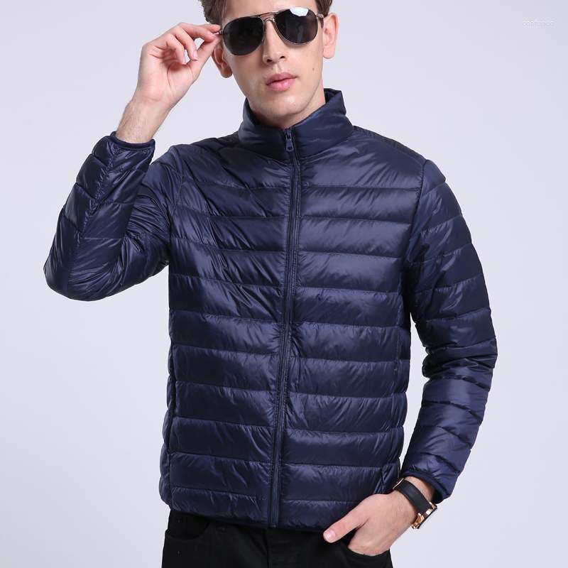 

Outdoor Jackets -6XL Men And Women Light Thin Down 90% White Duck Filling Windproof Keep Warm Stand Collar Travel Jacket, Black