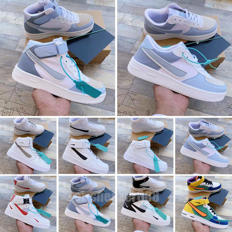 

2023 men women one white running shoes black af 1 womens spruce aura pale ivory outdoor shoes mens trainer sneakers, Color 5