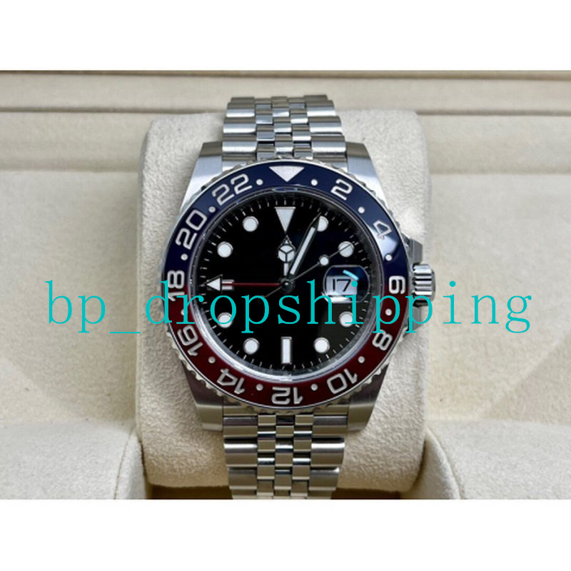 

Designer watch Mens 40MM Automatic Movement Mechanical Gold Blue Red Bezel Stainless Steel self-winding Sapphire mirror Wristwatch
